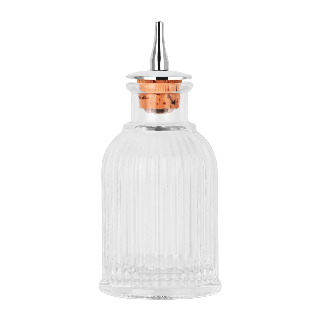 Zanzi Line Bitters Bottle Glass with Mirror Lid 90ml - 51x120mm (Dimensions: 51x120mm. Capacity: 90ml) • PAS-FZ761