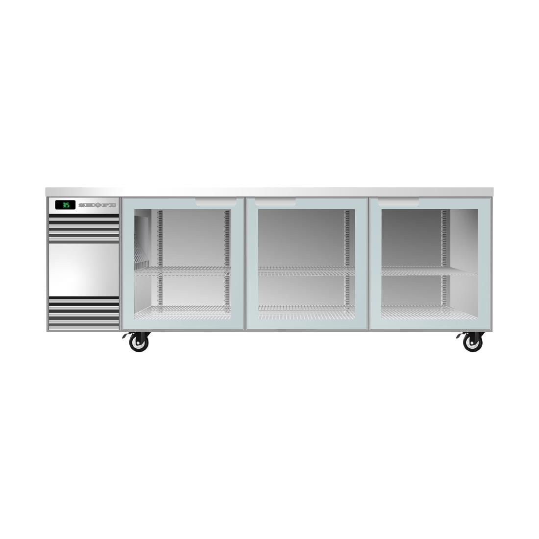SKOPE BackBar 3 Glass Swing Door CounterLine Fridge CL.3.GSW • PAS-FZ810