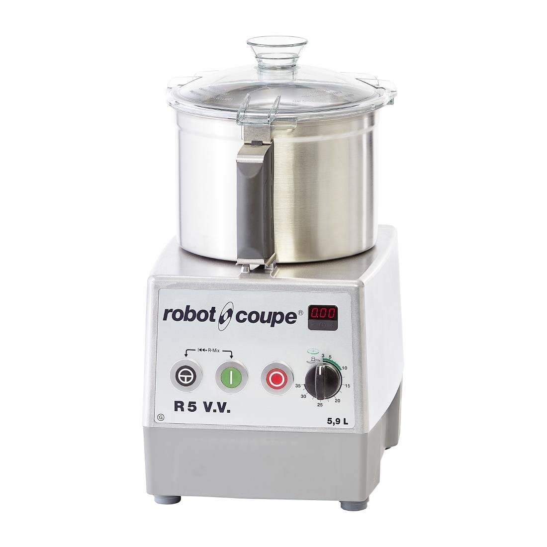 Robot Coupe R 5 V.V. - Cutter Mixer - 5.9L Stainless Bowl-Variable Speed • PAS-FZ836