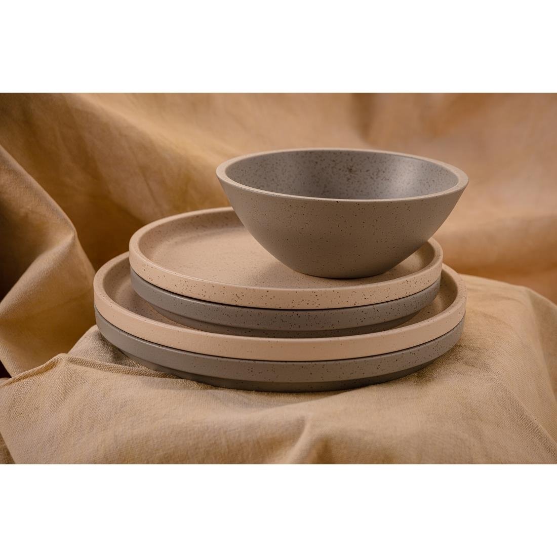 Luzerne Dune Clay Stackable Plate 200mm (Box 6) • PAS-FZ894