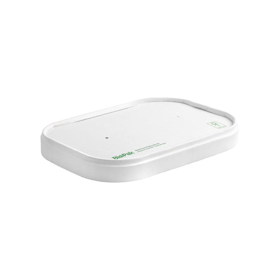 BioPak BioBoard Takeaway Lid White to suit 500 - 1000ml (300 Pack) • PAS-FZ925