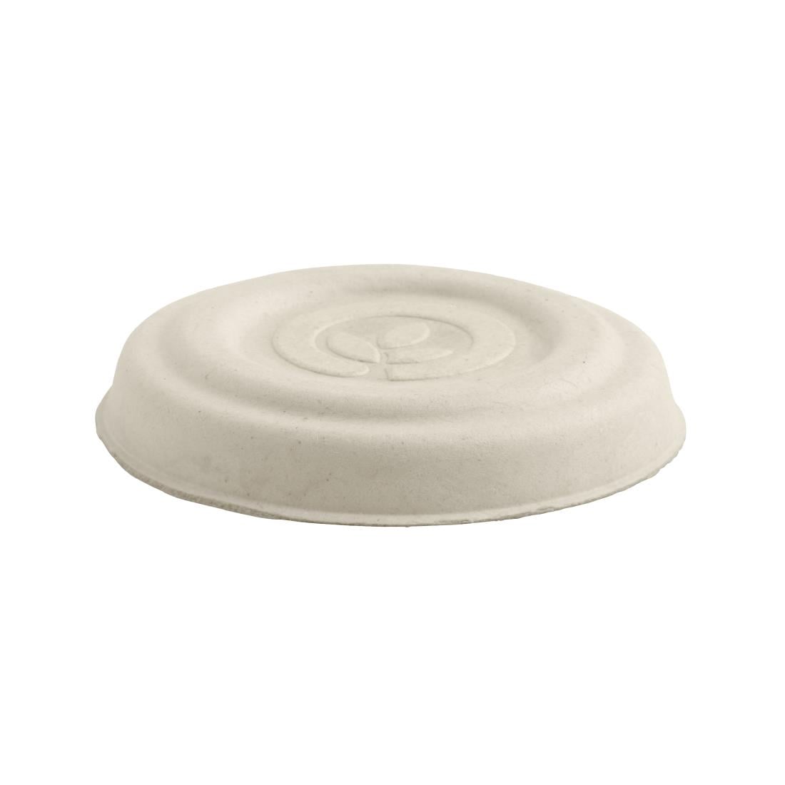 BioPak White Sugarcane Base Sauce Container Lids - 60ml (1000 Pack) • PAS-DU651