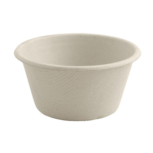BioPak Base Sauce Containers Natural - 120ml (1000 Pack) (Natural Colourway | 120 ml / 4oz| Pack of 1000) • PAS-DU645