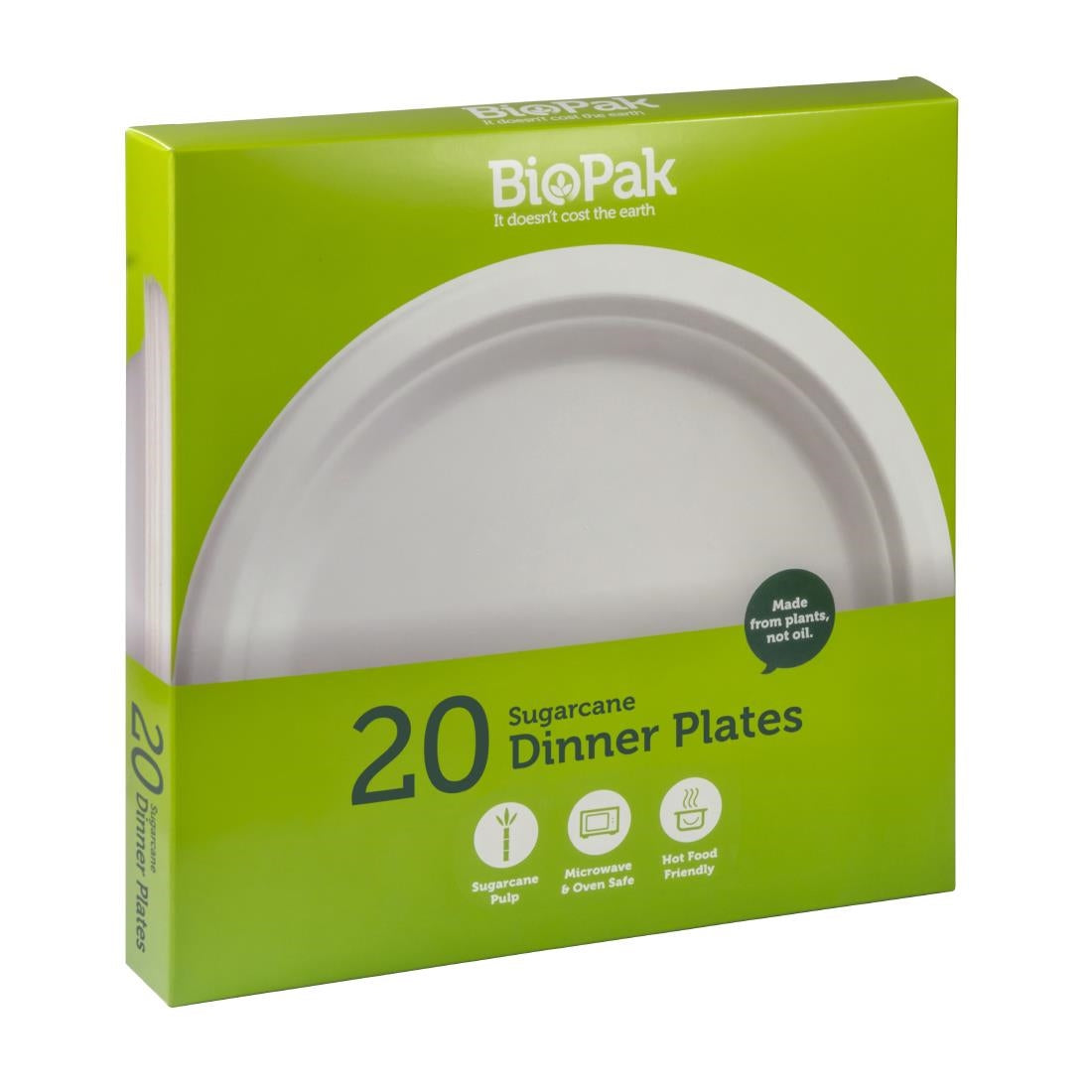 BioPak BioPlates White - 25cm (20 Pack) (Colour: White | 25cm | Pack of 20) • PAS-FZ950