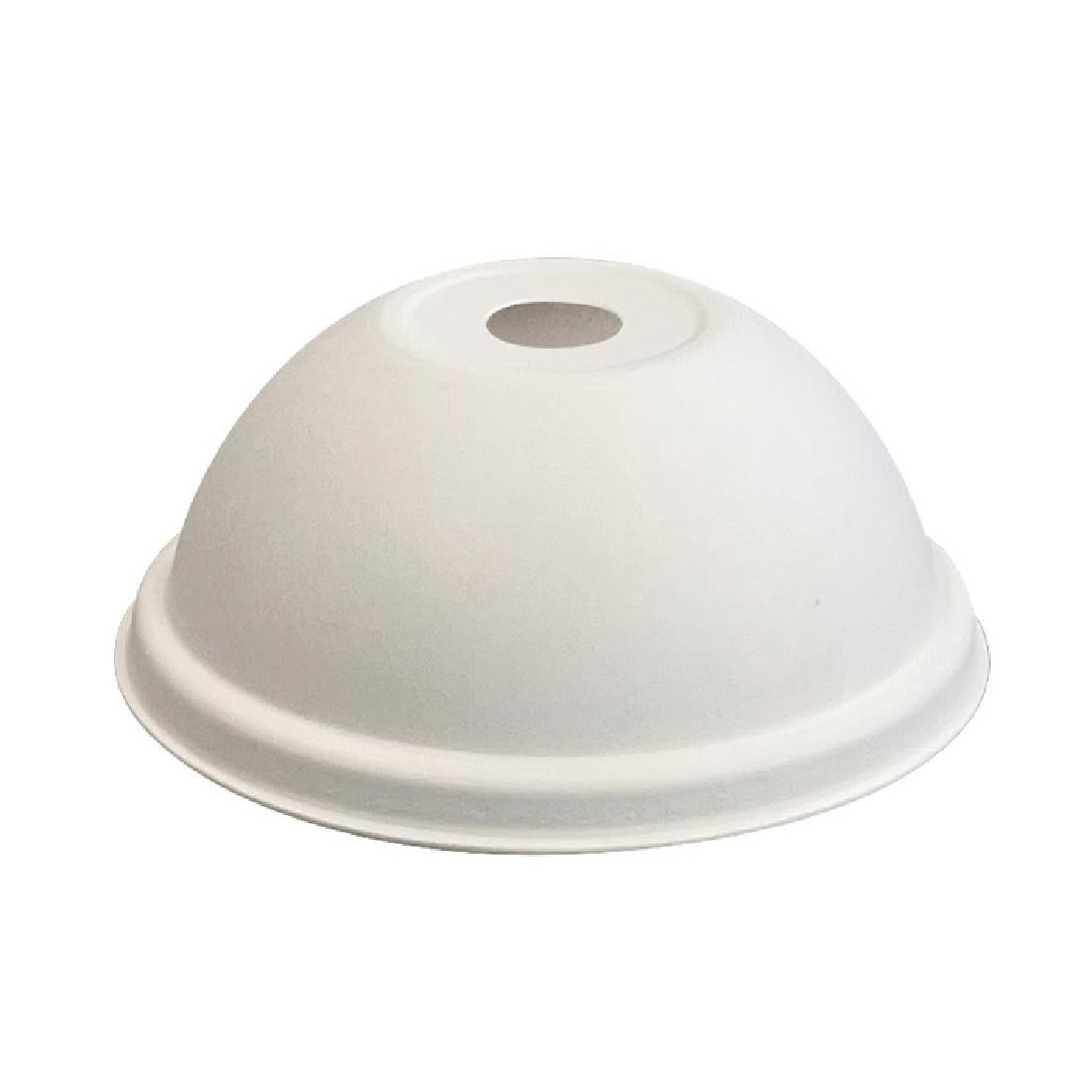 BioPak Cold Paper Sugarcane Dome BioCup Lids - 80mm (1000 Pack) (80mm | Sugarcane Dome Lid | Pack of 1000) • PAS-FZ993