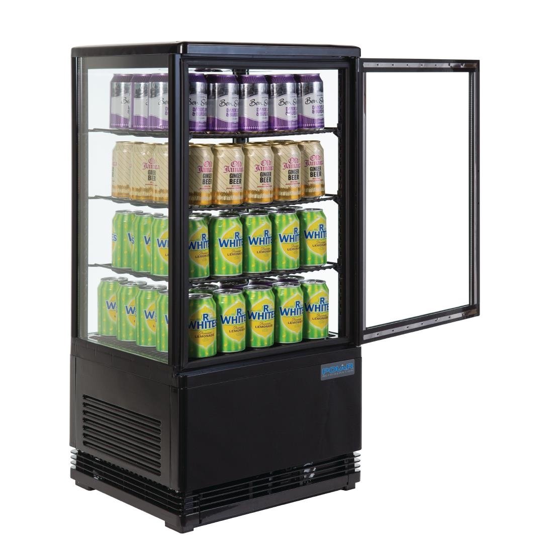 Polar C-Series Energy Efficient  Display Fridge Black 68Ltr • PAS-CX577-A