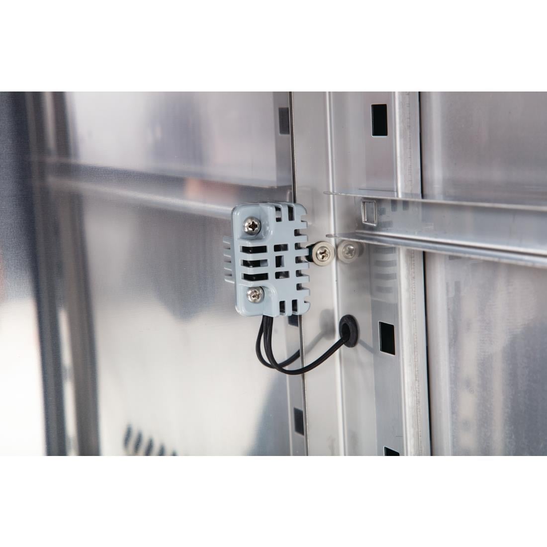 Polar U-Series Triple Door Counter Fridge with Upstand - 417Ltr • PAS-UA065-A