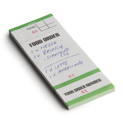 Olympia Recyclable Bar Food Order Pads with Tickets Single Leaf (Pack of 50) • PAS-G522