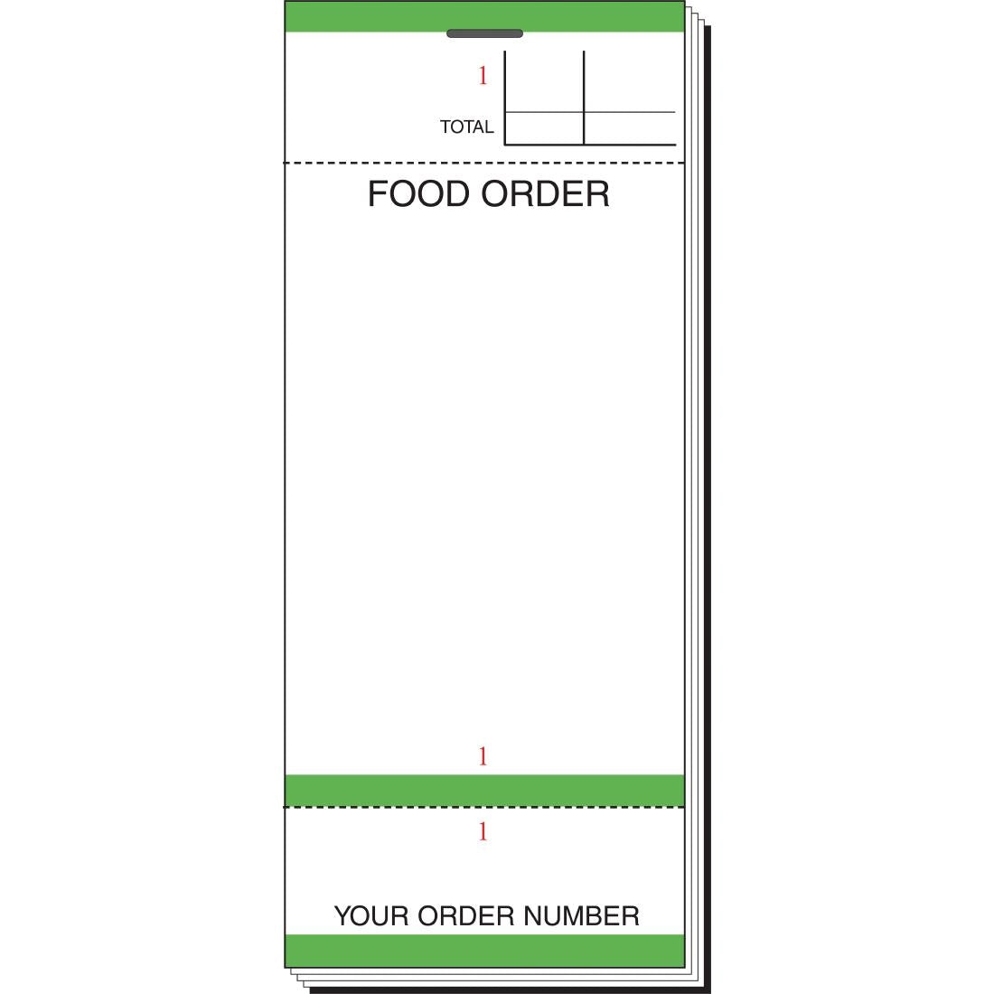 Olympia Recyclable Bar Food Order Pads with Tickets Single Leaf (Pack of 50) • PAS-G522