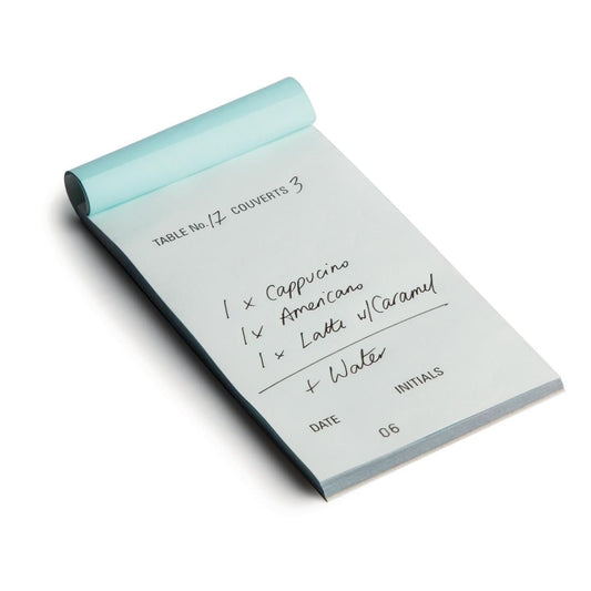 Olympia Recyclable Carbonless Waiter Pad Duplicate Large (50 Pack) (Size: 89x165mm / 3.5x6.5" | 50 pages) • PAS-G523