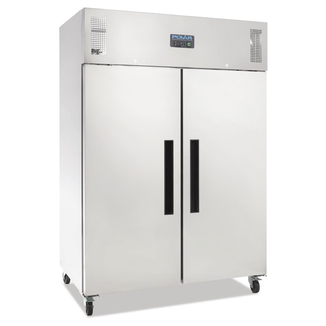 Polar G-Series 2 Door Upright Fridge Stainless Steel 1200Ltr • PAS-DL895-A