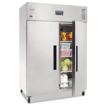 Polar G-Series 2 Door Upright Fridge 1200Ltr Stainless Steel • PAS-DL895-A