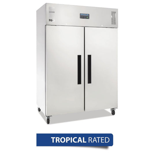 Polar G-Series 2 Door Upright Fridge 1200Ltr Stainless Steel • PAS-DL895-A