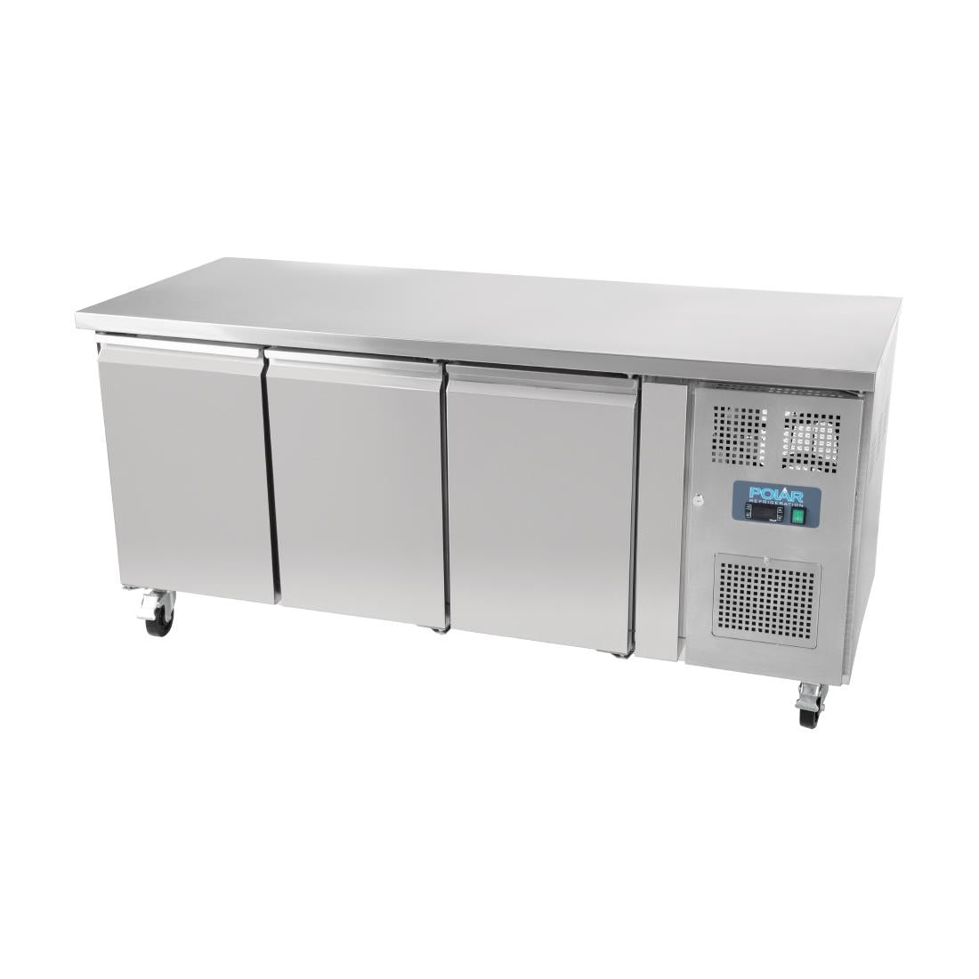 Polar U-Series Triple Door Counter Fridge - 417Ltr • PAS-UA048-A