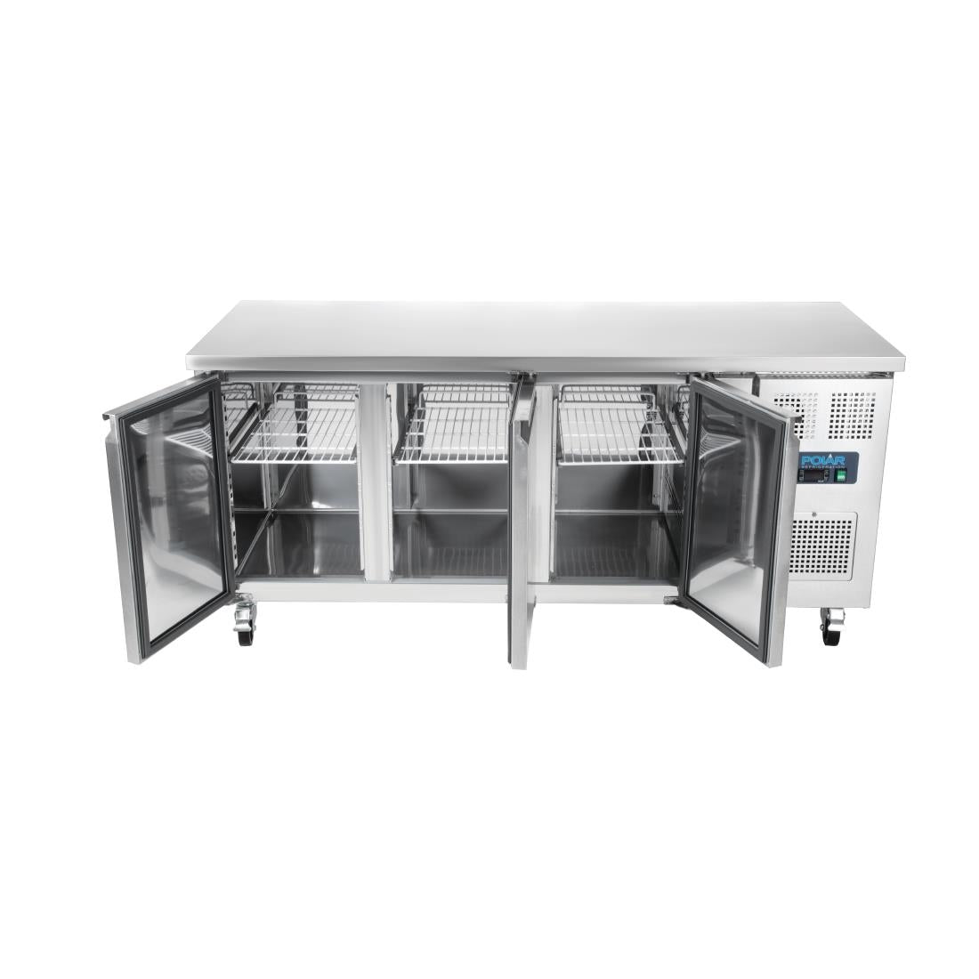 Polar U-Series Triple Door Counter Fridge - 417Ltr • PAS-UA048-A