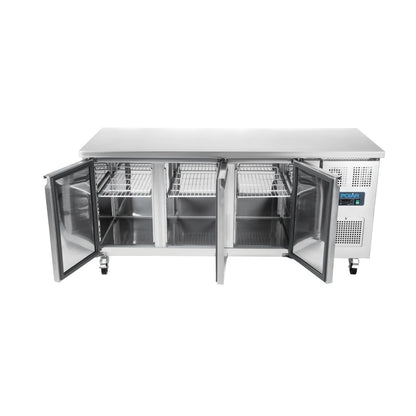 Polar U-Series Triple Door Counter Fridge - 417Ltr • PAS-UA048-A