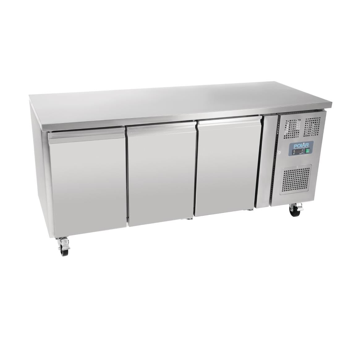 Polar U-Series Triple Door Counter Fridge - 417Ltr • PAS-UA048-A