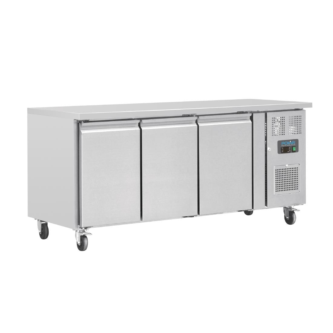 Polar U-Series Triple Door Counter Fridge - 417Ltr • PAS-UA048-A
