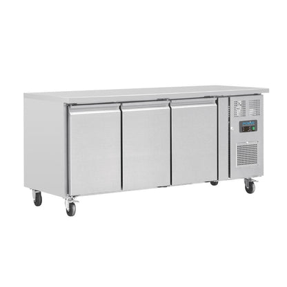 Polar U-Series Triple Door Counter Fridge - 417Ltr • PAS-UA048-A
