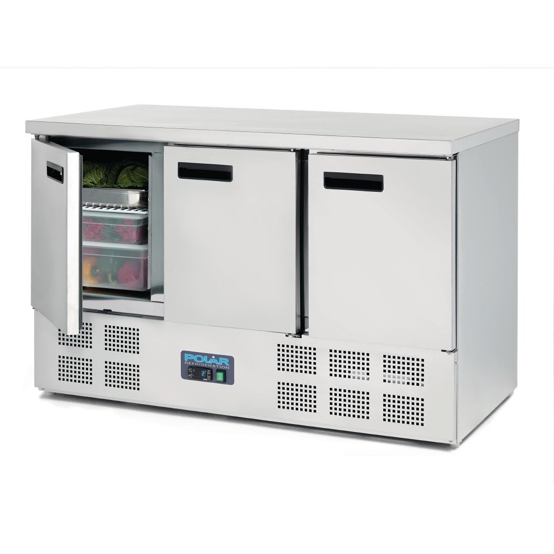 Polar G-Series Triple Door Counter Fridge 368Ltr • PAS-G622-A