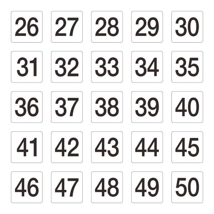 Olympia Table Numbers Set 1-50 • PAS-GB629