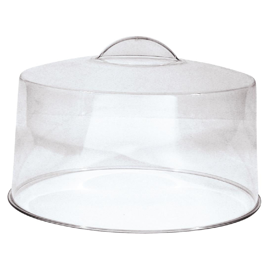 Trenton Non-Slip Clear Moulded Handle Cake Cover - 300mm • PAS-GB647