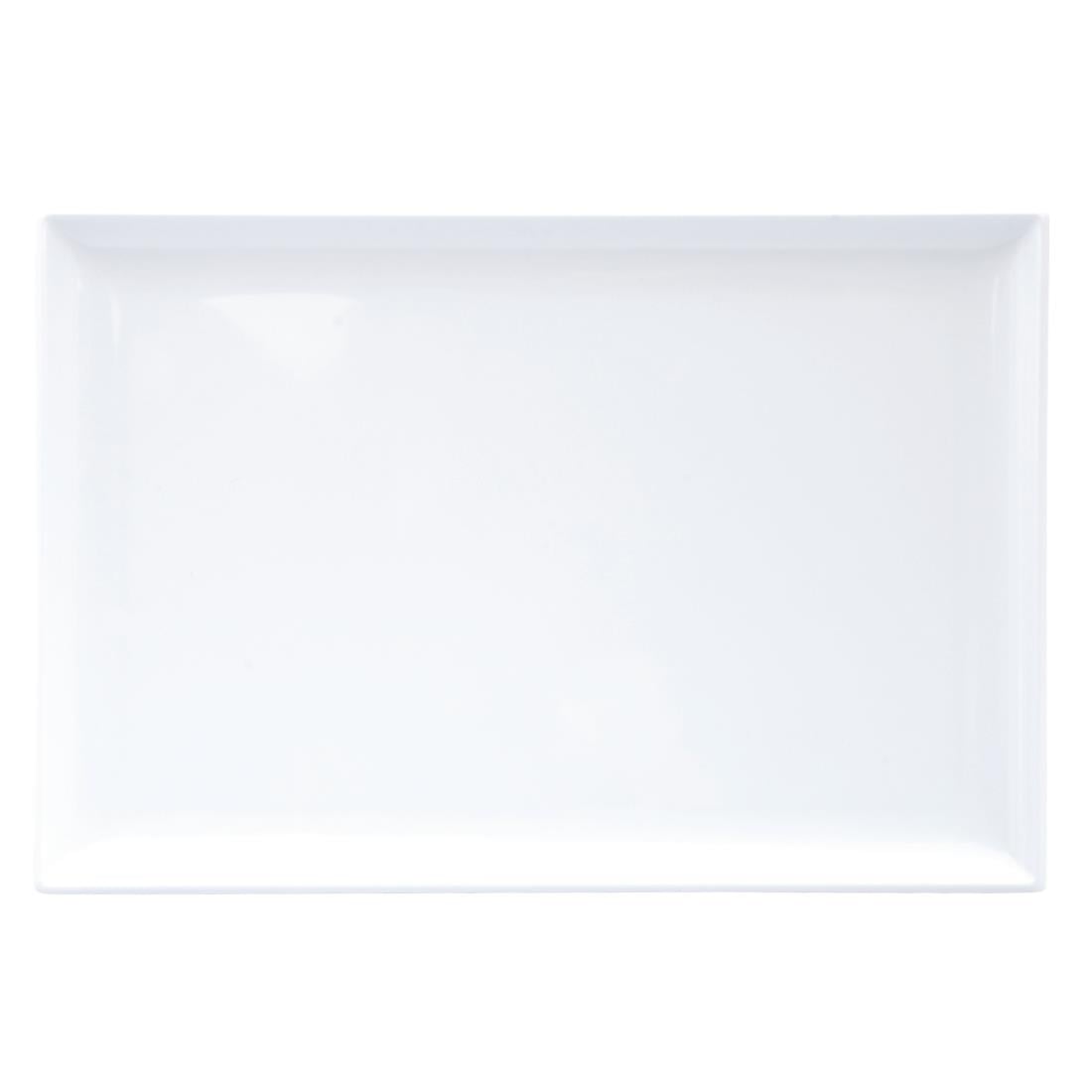 Ryner Melamine Rectangle Platter White 350x240mm (Material: Melamine | Colour: White. 350x240mm | Sold individually) • PAS-GB698