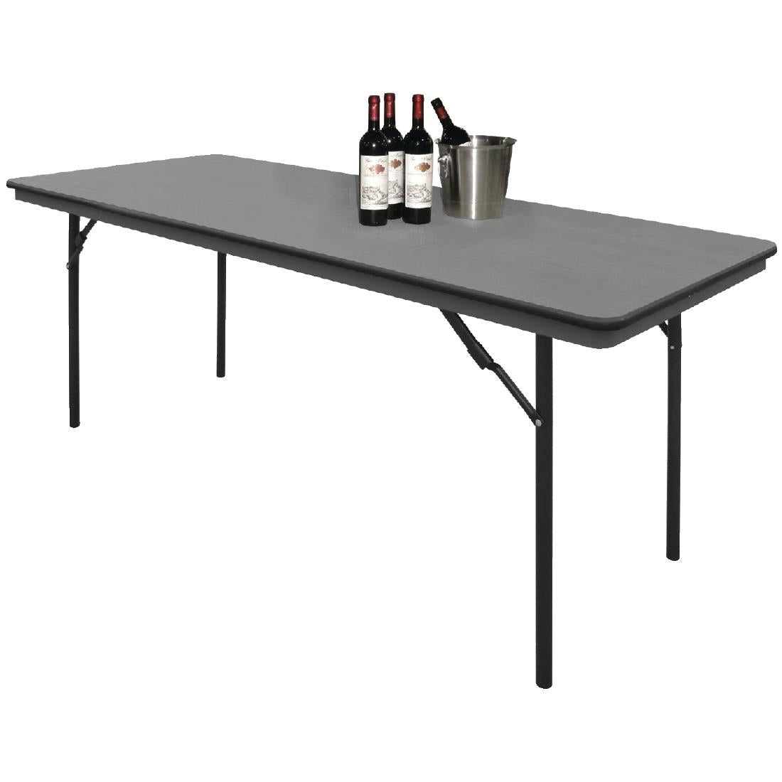 Bolero ABS Folding Banquet Rectangular Table 6ft Grey • PAS-GC596