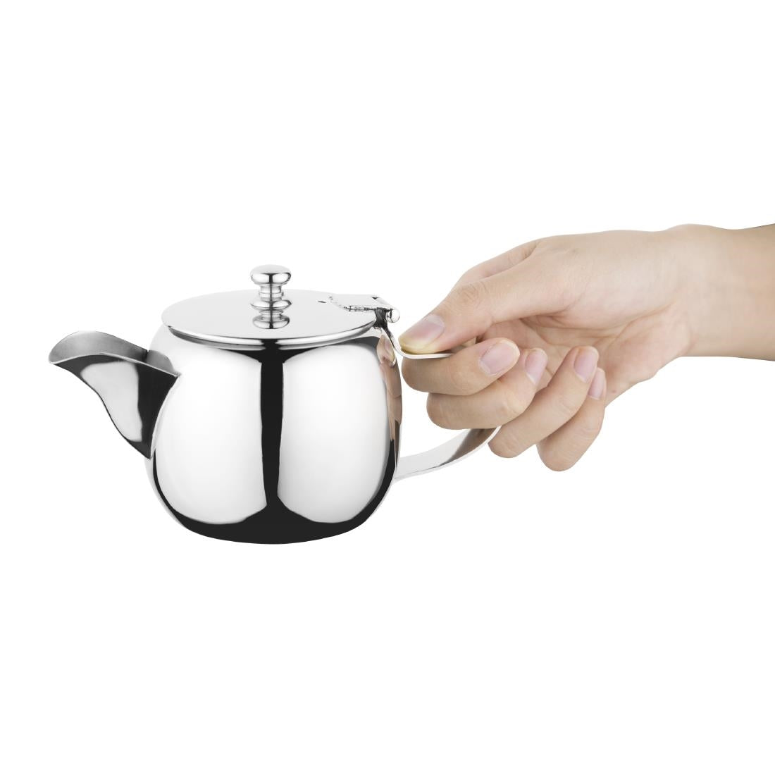 Olympia Non-Drip Tea Pot Stainless Steel 380ml • PAS-GC949