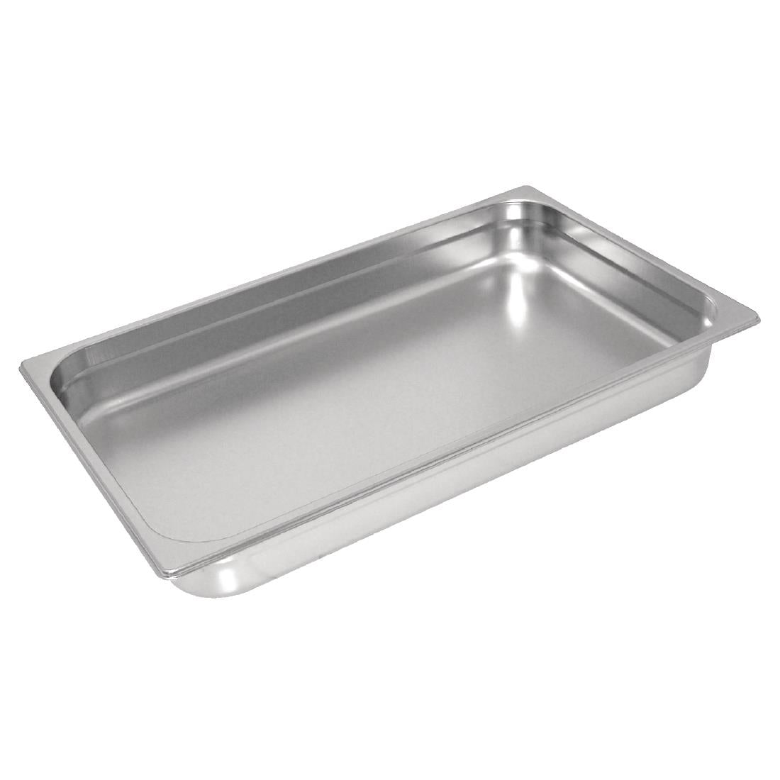 Vogue Heavy Duty Stainless Steel 1/1 Gastronorm Tray 40mm • PAS-GC962
