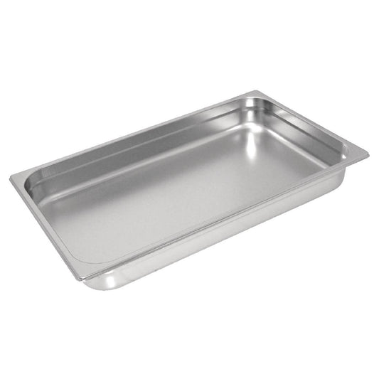 Vogue Heavy Duty Stainless Steel 1/1 Gastronorm Tray 40mm • PAS-GC962