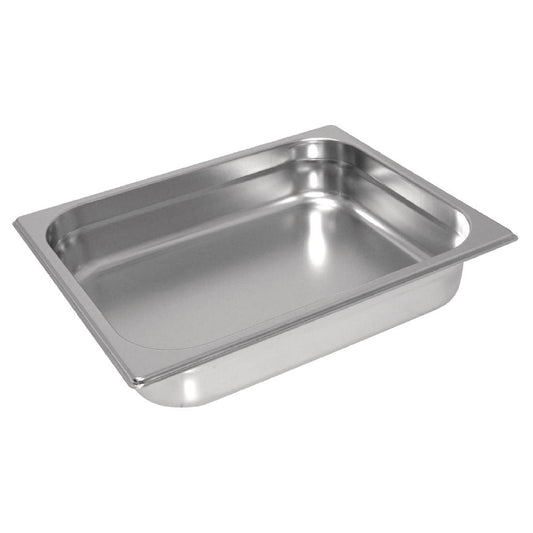 Vogue Stainless Steel Heavy Duty 1/2 Gastronorm Tray 65mm • PAS-GC969