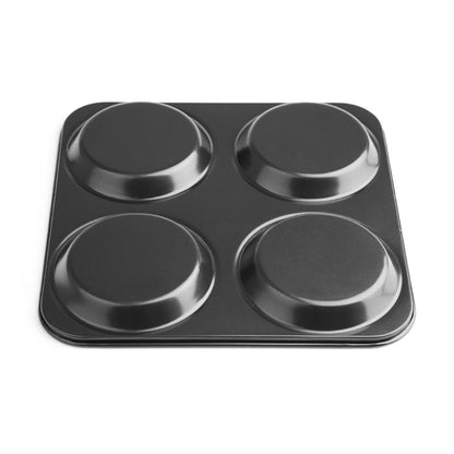 Vogue Carbon Steel Non-Stick Yorkshire Pudding Tray 4 Cup • PAS-GD012