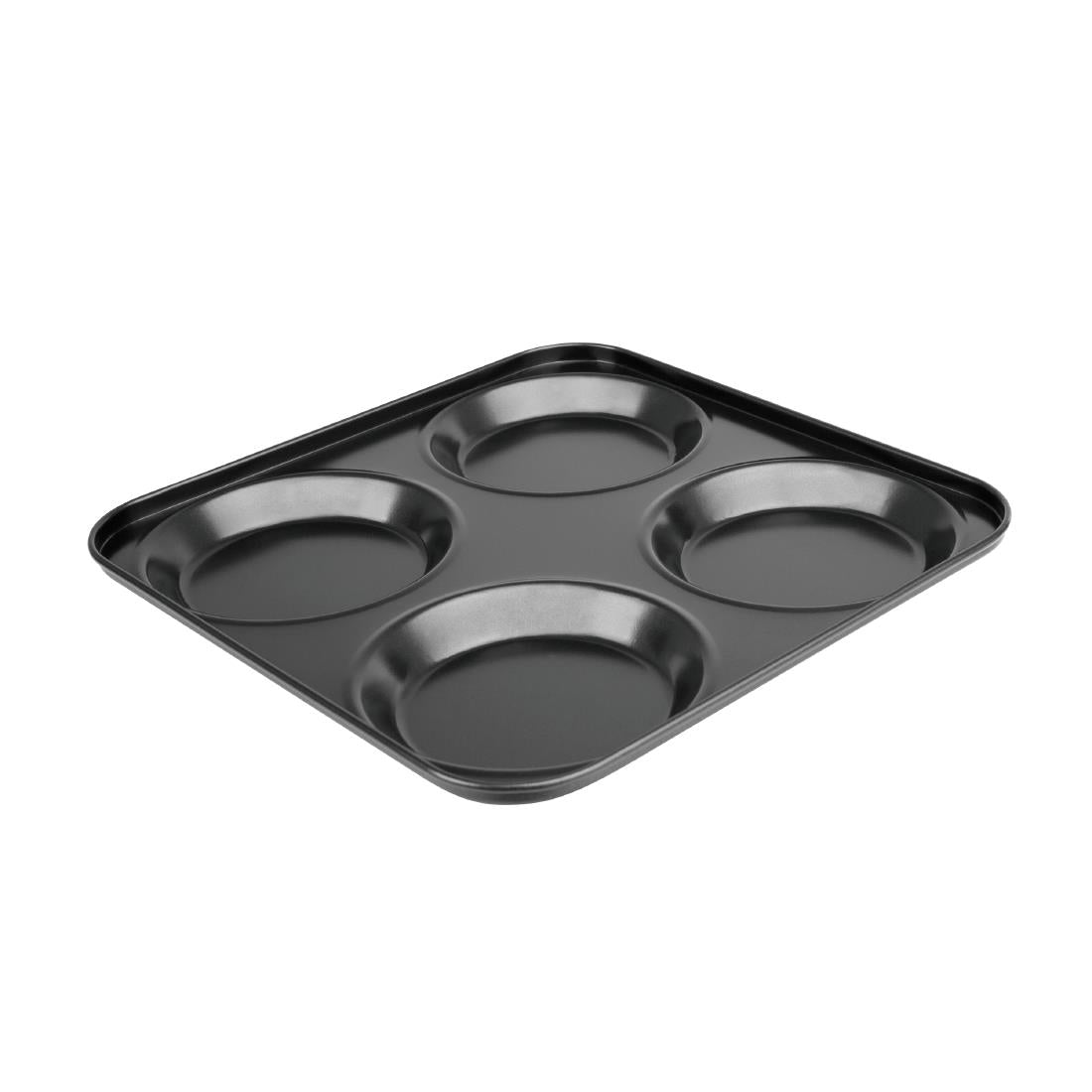 Vogue Carbon Steel Non-Stick Yorkshire Pudding Tray 4 Cup • PAS-GD012