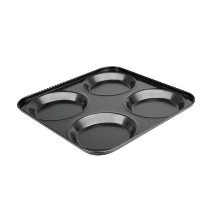 Vogue Carbon Steel Non-Stick Yorkshire Pudding Tray 4 Cup • PAS-GD012