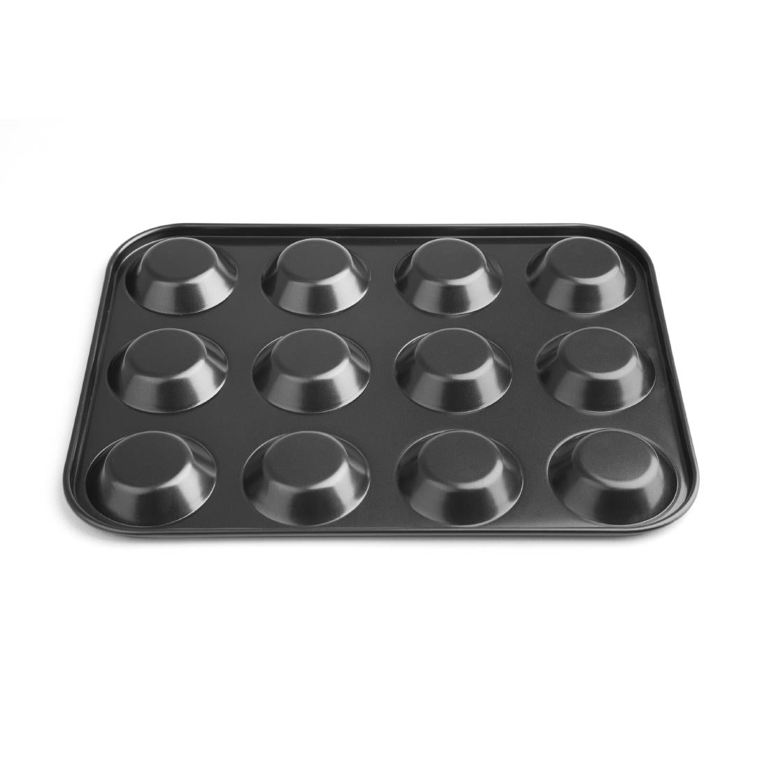 Vogue Carbon Steel Non-Stick Mini Muffin Tray 12 Cup • PAS-GD013