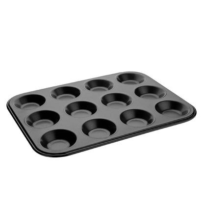 Vogue Carbon Steel Non-Stick Mini Muffin Tray 12 Cup • PAS-GD013