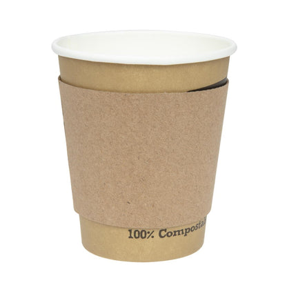 Fiesta Recyclable Corrugated Cup Sleeves for 225ml Cup (1000 Pack) (Pack quantity: 1000) • PAS-GD328