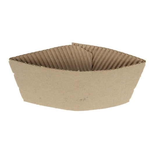 Fiesta Compostable Corrugated Cup Sleeves for 350ml/455ml Cups (Pack of 1000) • PAS-GD329