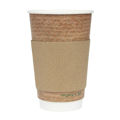 Fiesta Compostable Corrugated Cup Sleeves for 350ml/455ml Cups (Pack of 1000) • PAS-GD329