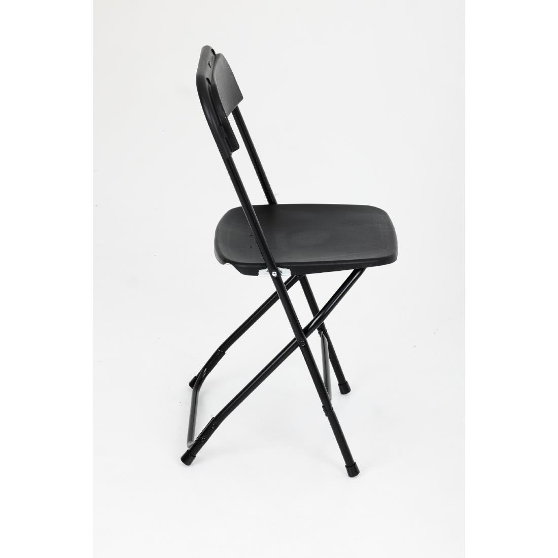 Bolero PP Folding Chairs Black (10 Pack) (Seat Height: 440mm | Pack Quantity: 10) • PAS-GD386