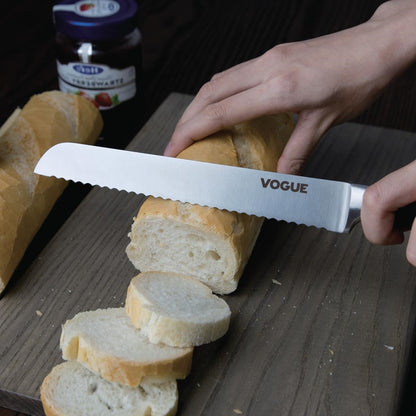 Vogue Soft Grip Bread Knife Black 200mm • PAS-GD753