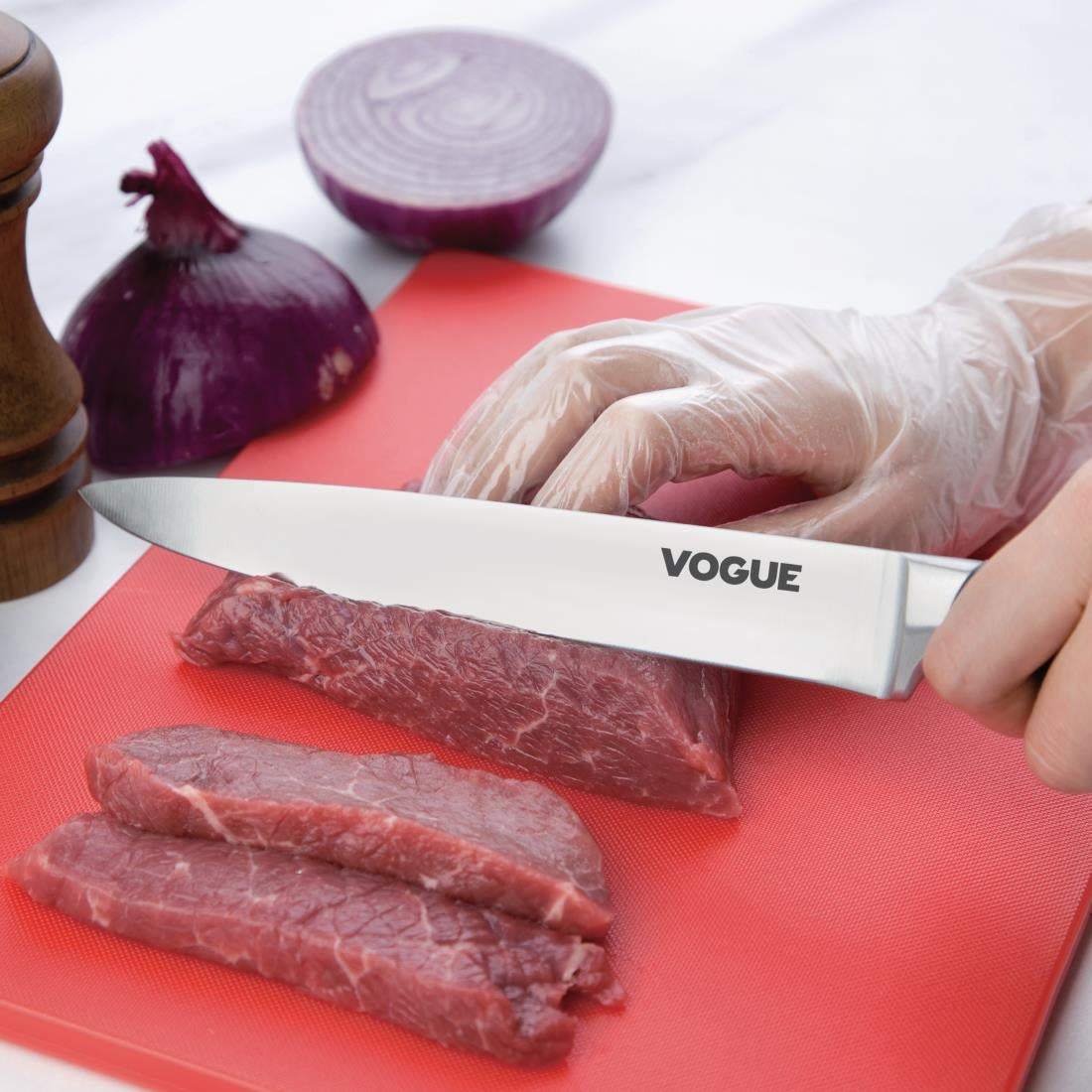 Vogue Soft Grip Carving Knife Black 195mm • PAS-GD758