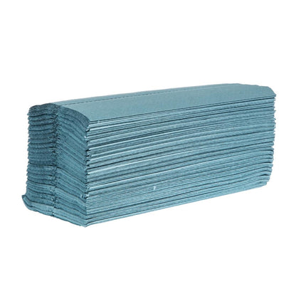 Jantex C Fold Hand Towels Blue 1-Ply (12 Pack) (220 sheets per pack | High quality recycled paper) • PAS-GD832