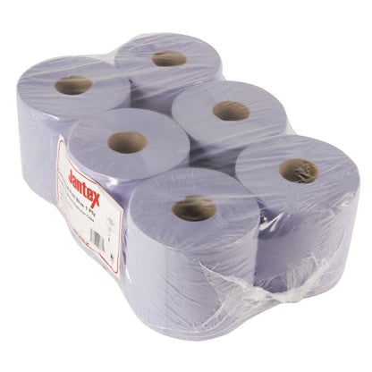 Jantex Blue Centrefeed Rolls 1-Ply (6 Pack) • PAS-GD833