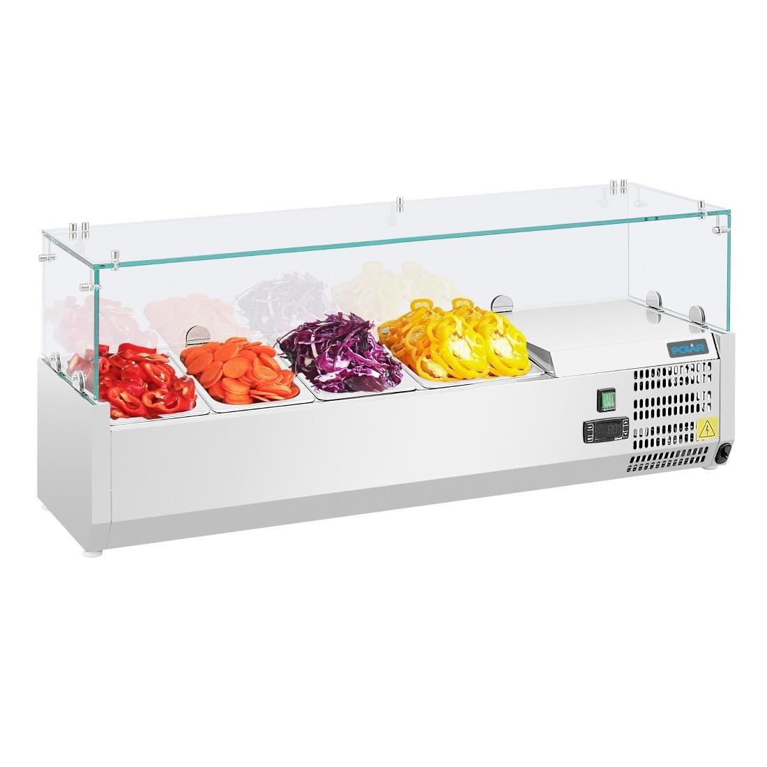 Polar G-Series Countertop Prep Fridge 3x 1/3GN & 1x 1/2GN • PAS-GD875-A