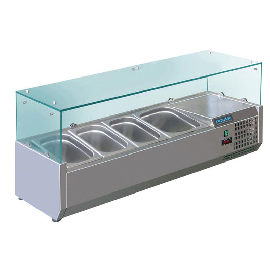 Polar G-Series Countertop Prep Fridge 3x 1/3GN & 1x 1/2GN • PAS-GD875-A