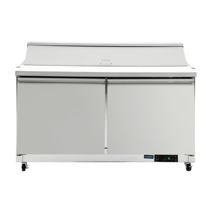 Polar U-Series Double Door Prep Counter Fridge 527Ltr • PAS-GD883-A