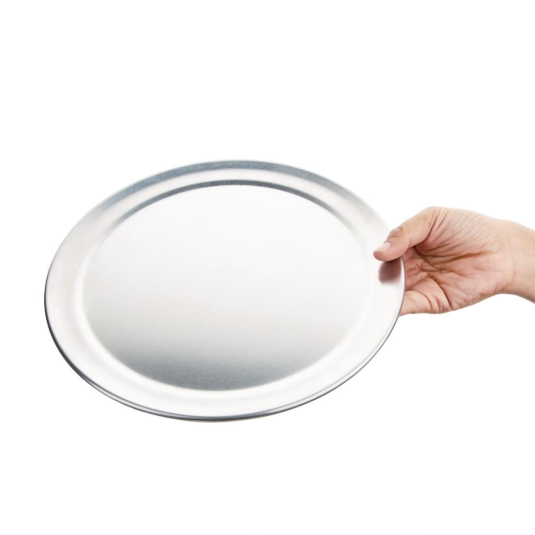 Vogue Aluminium Pizza Tray Wide Rim 255mm • PAS-GE197