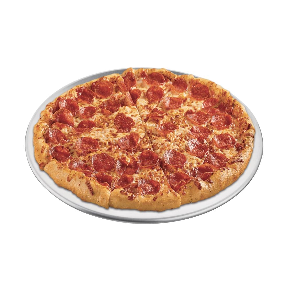 Vogue Aluminium Pizza Tray Wide Rim 255mm • PAS-GE197